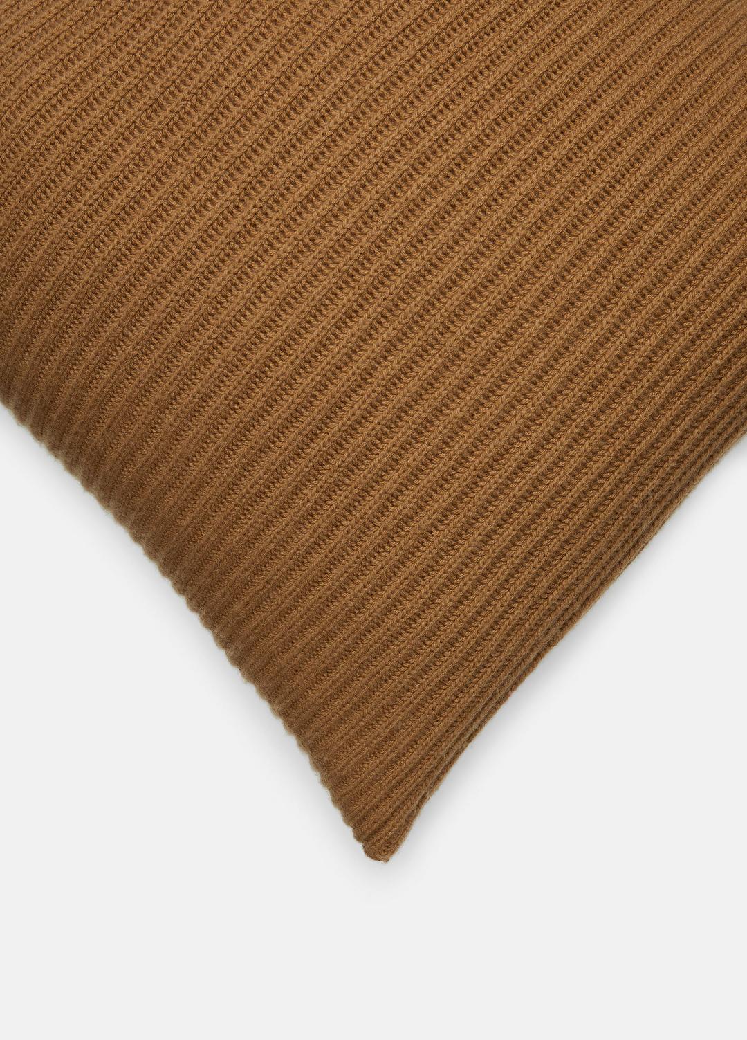 Wool and Cashmere Cardigan-Stitch Pillow in Pillows & Blankets - MINK