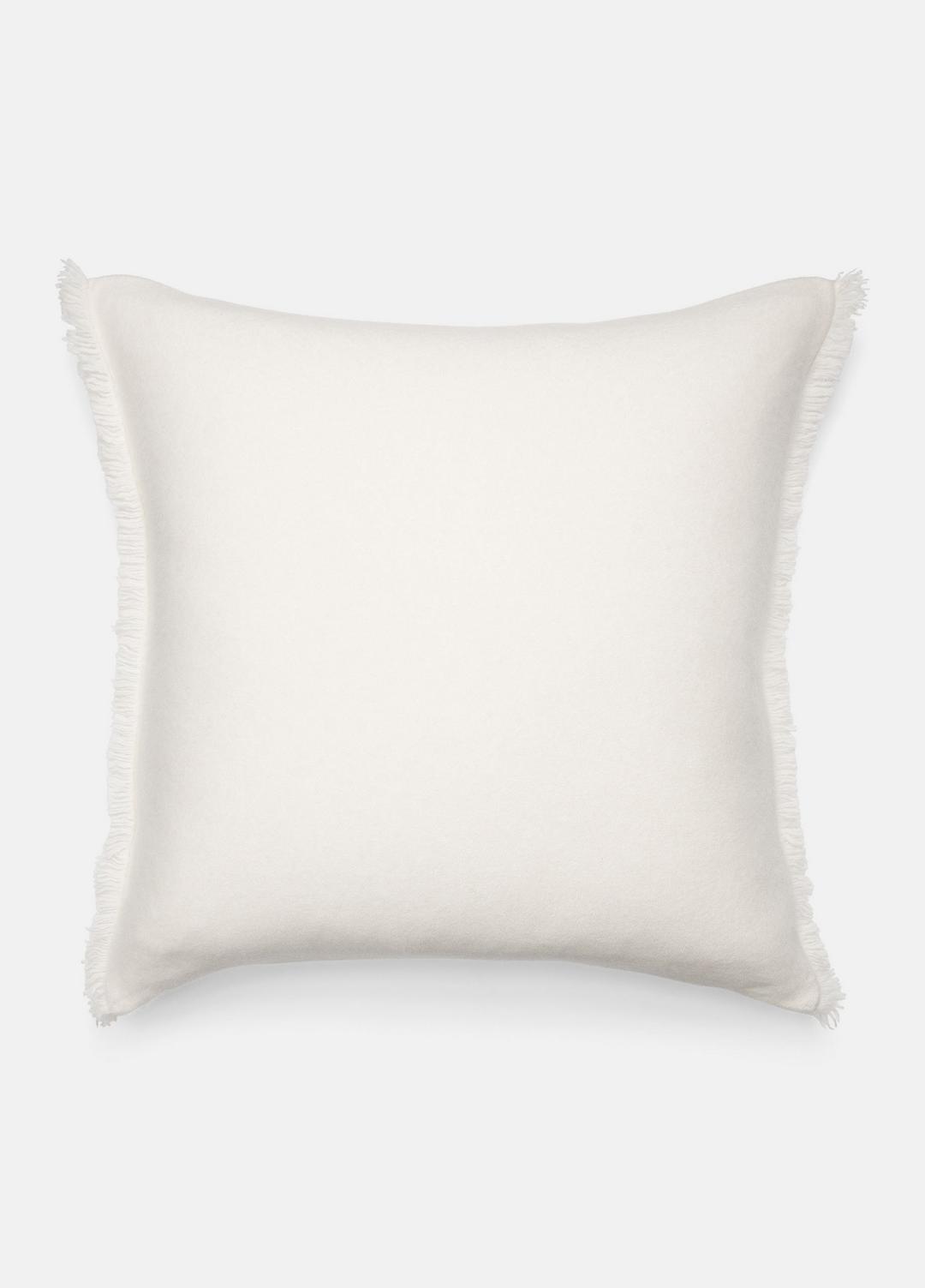 Cashmere Reverse Jersey Pillow in Pillows & Blankets - BLANC