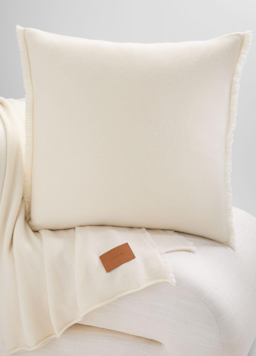 Cashmere Reverse Jersey Pillow in Pillows & Blankets - BLANC