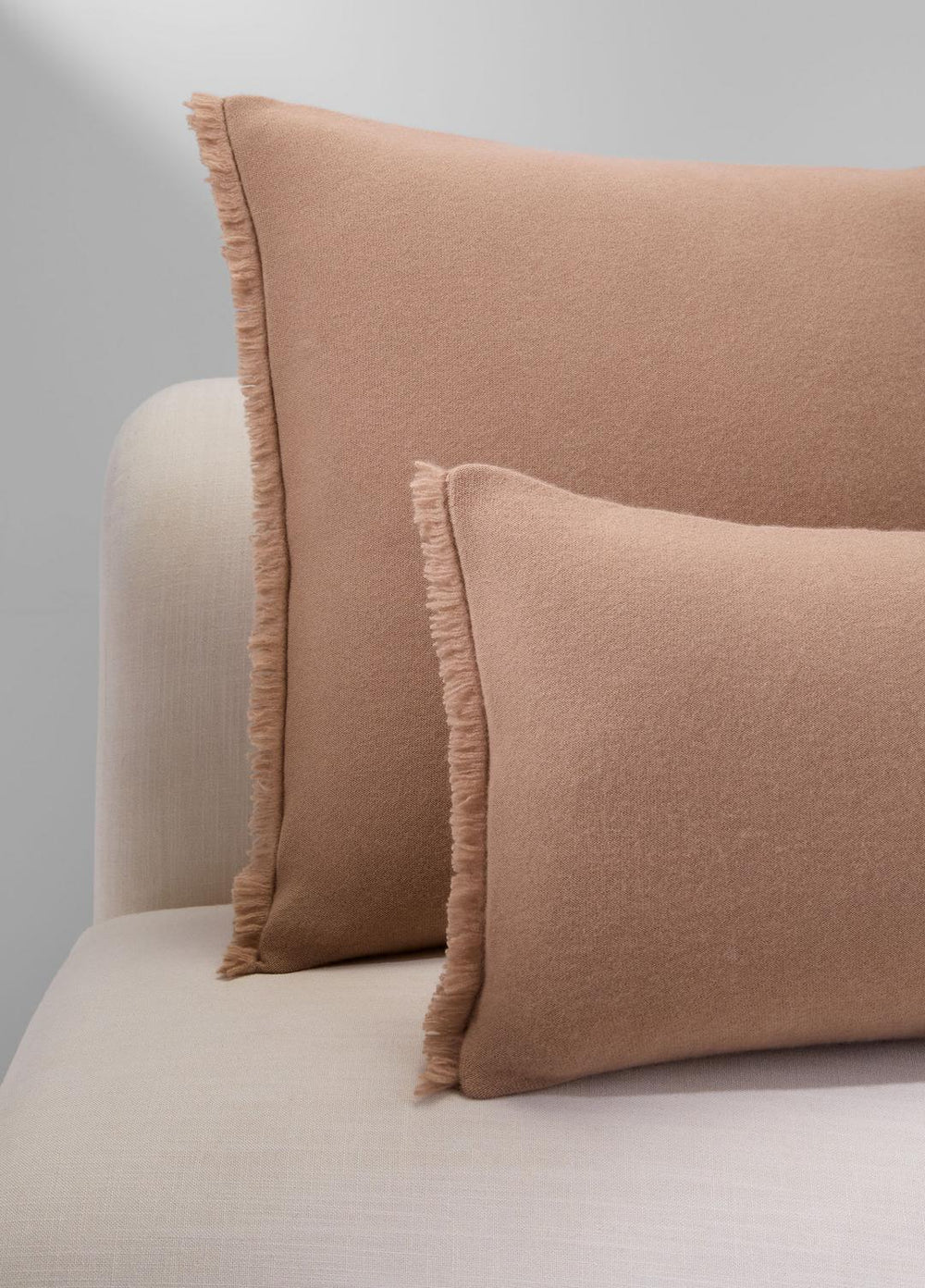 Cashmere Reverse Jersey Pillow in Pillows & Blankets - CAMEL