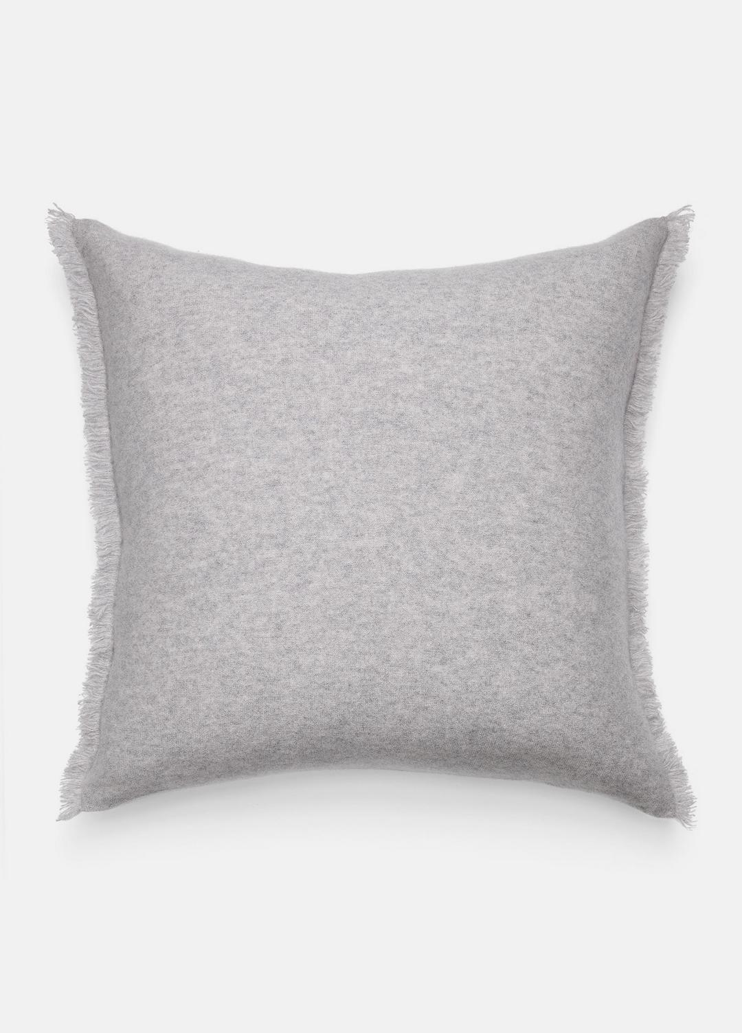 Cashmere Reverse Jersey Pillow in Pillows & Blankets - HEATHER GREY