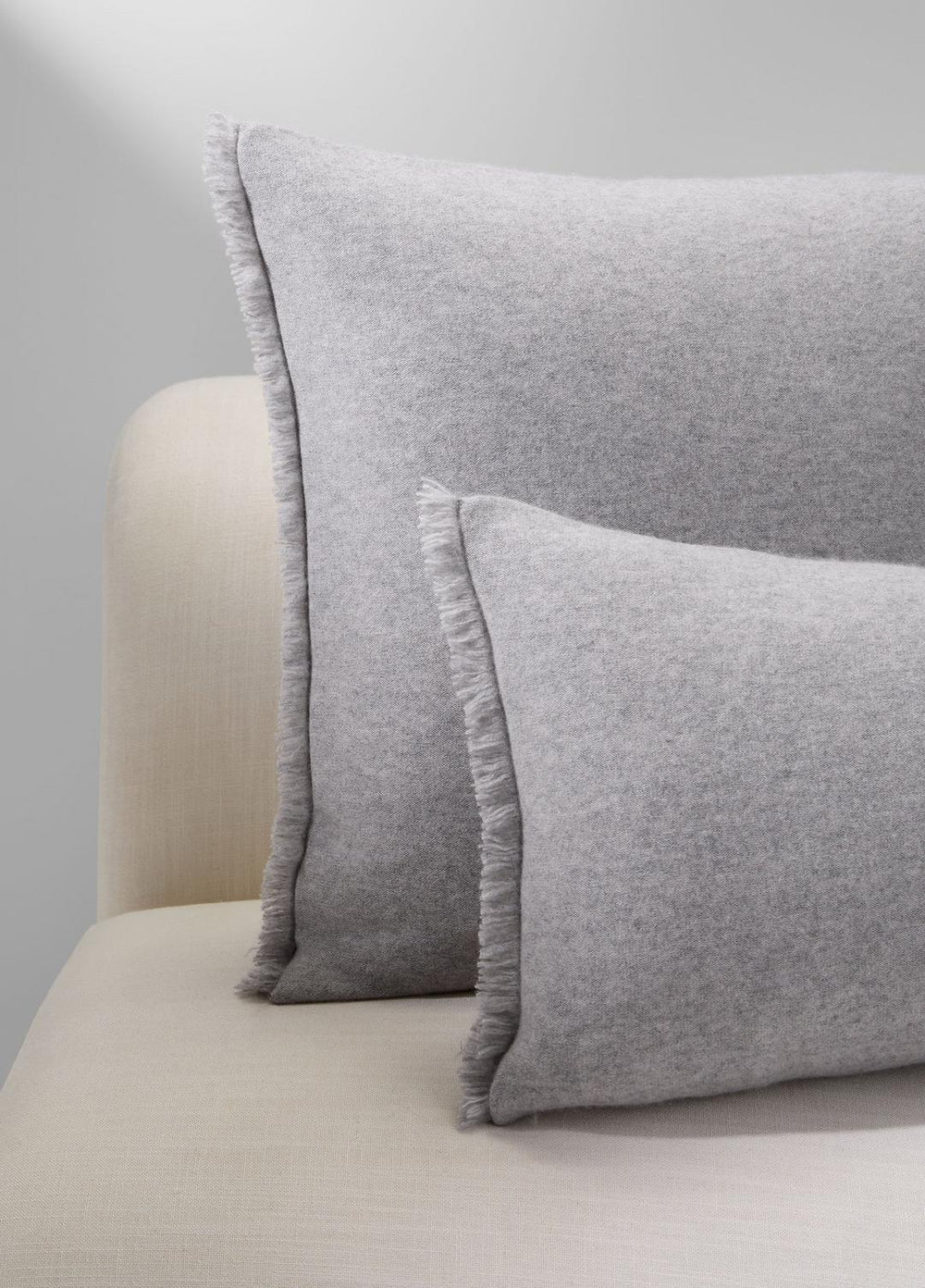 Cashmere Reverse Jersey Pillow in Pillows & Blankets - HEATHER GREY