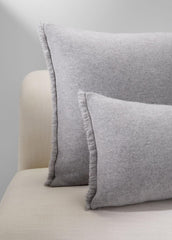 Cashmere Reverse Jersey Pillow in Pillows & Blankets - HEATHER GREY