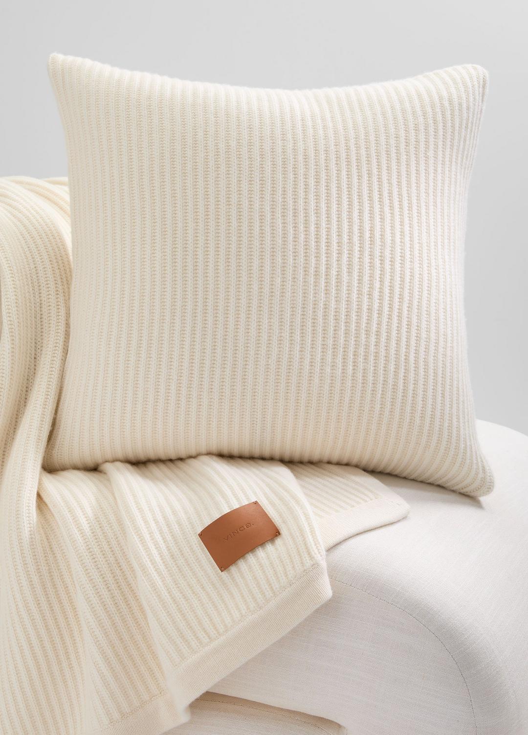 Wool and Cashmere Cardigan-Stitch Pillow in Pillows & Blankets - LACE