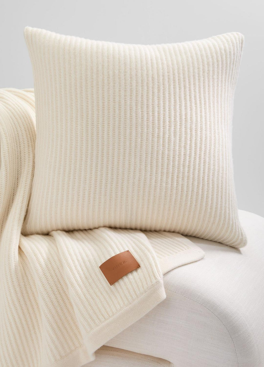 Wool and Cashmere Cardigan-Stitch Pillow in Pillows & Blankets - LACE