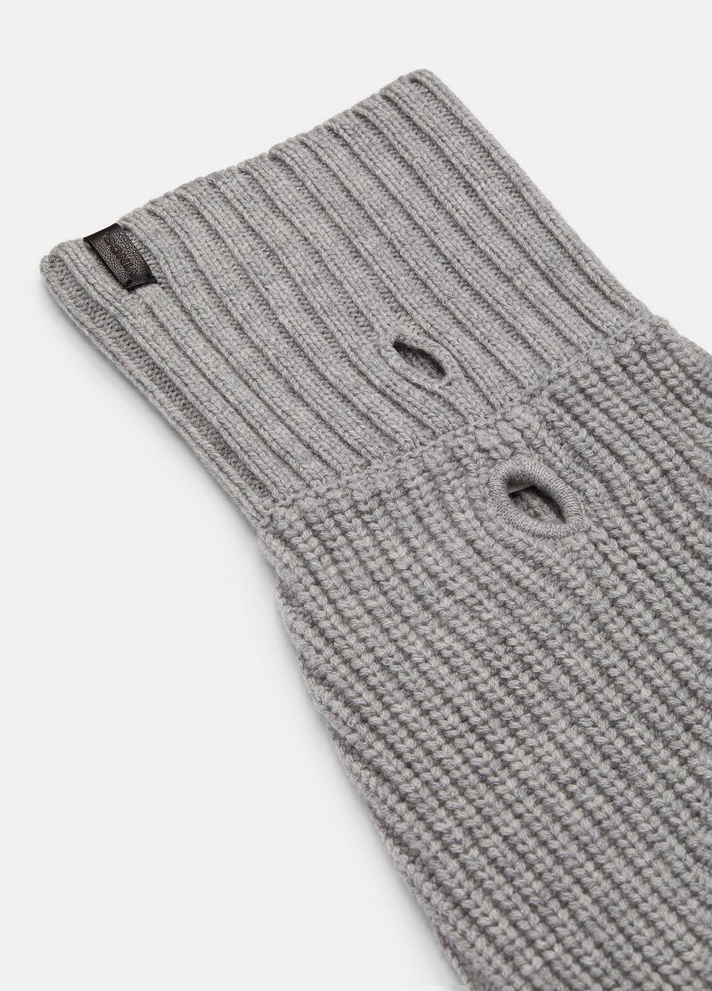 Wool and Cashmere Shaker-Stitch Dog Sweater in Dog Accessories - HEATHER GREY