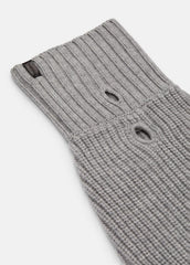 Wool and Cashmere Shaker-Stitch Dog Sweater in Dog Accessories - HEATHER GREY