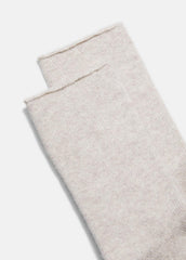 Women's Cashmere Jersey Short Sock in Accessories - HEATHER MARBLE