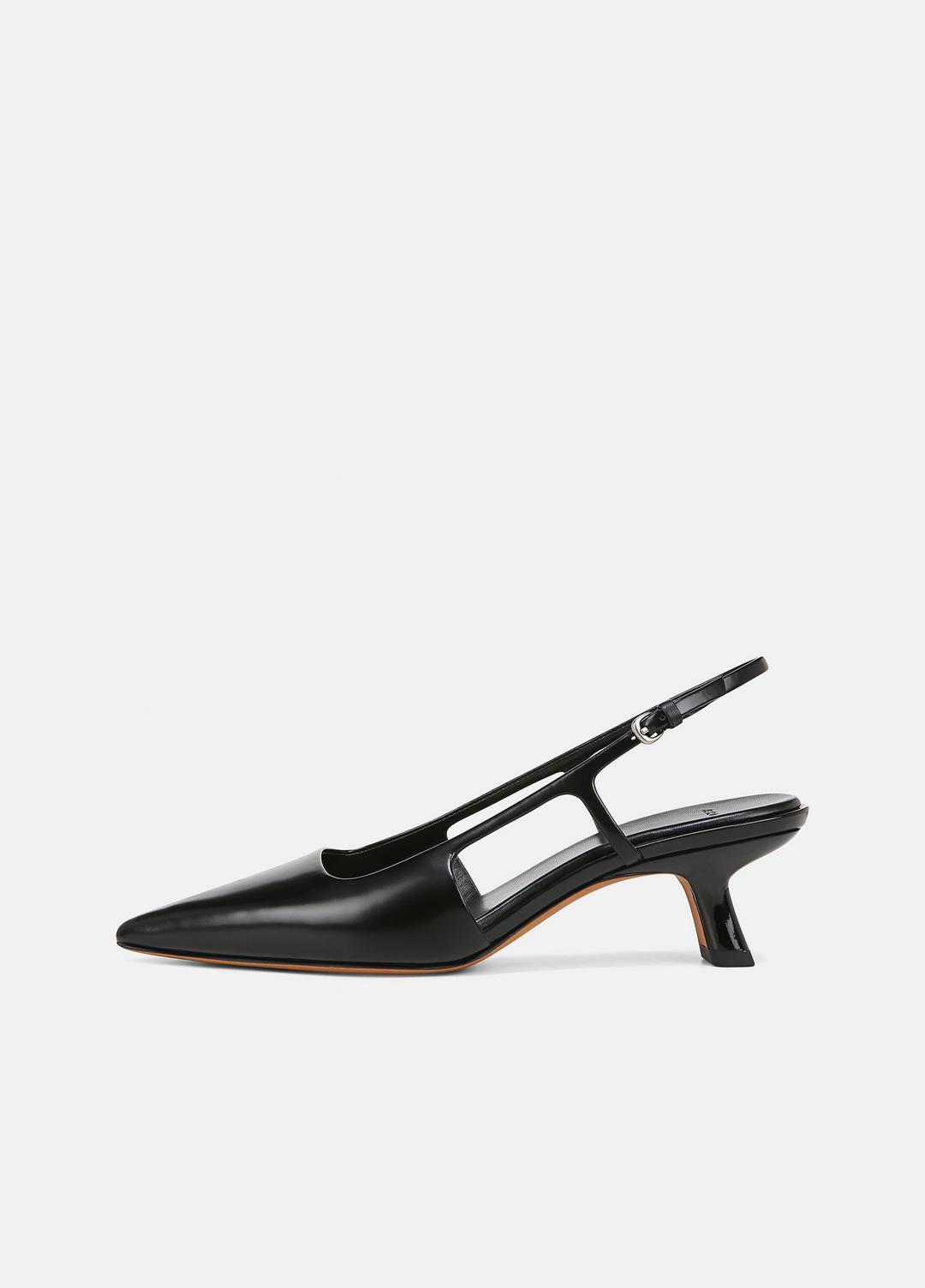 Bianca Leather Slingback Heel in Vince Products Women - BLACK