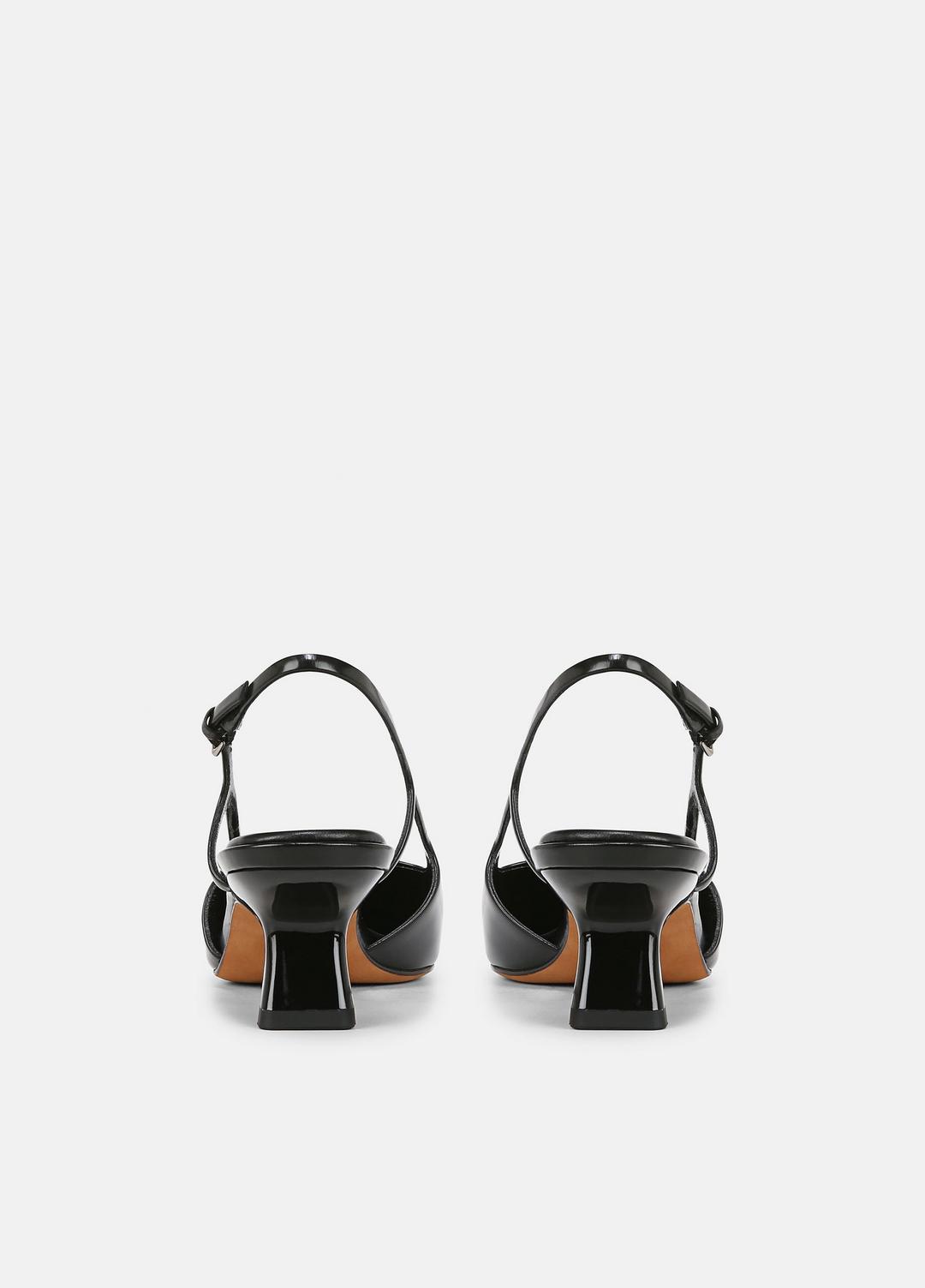 Bianca Leather Slingback Heel in Vince Products Women - BLACK