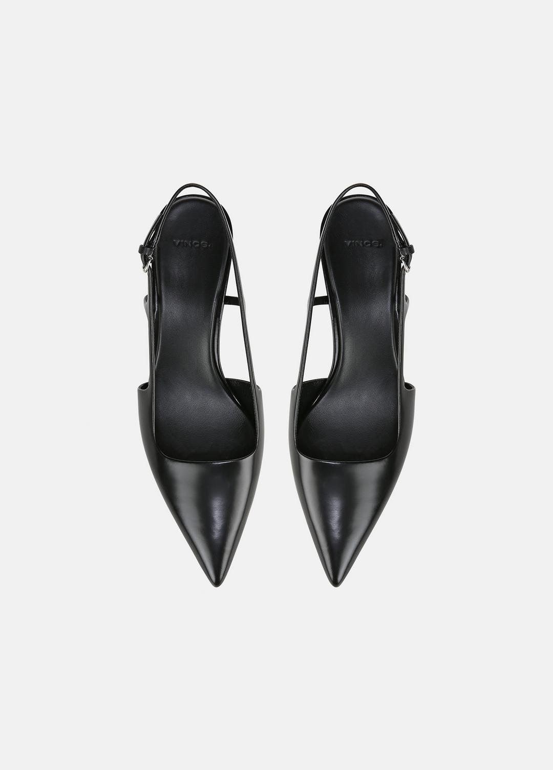 Bianca Leather Slingback Heel in Vince Products Women - BLACK