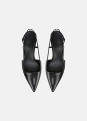 Bianca Leather Slingback Heel in Vince Products Women - BLACK
