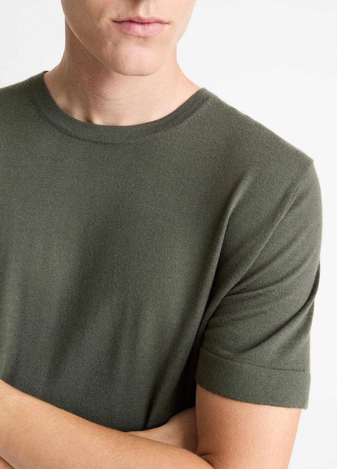 Featherweight Merino Wool-Cashmere Short-Sleeve Sweater in Short Sleeve - SYCAMORE