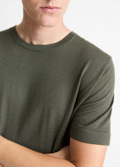 Featherweight Merino Wool-Cashmere Short-Sleeve Sweater in Short Sleeve - SYCAMORE