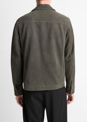 Nubuck Leather Trucker Jacket in Leather Jackets - SYCAMORE