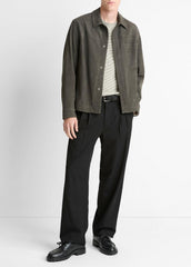 Nubuck Leather Trucker Jacket in Leather Jackets - SYCAMORE