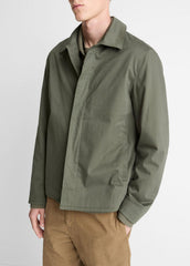 Italian Peached Stretch-Cotton Jacket in Jackets - SYCAMORE