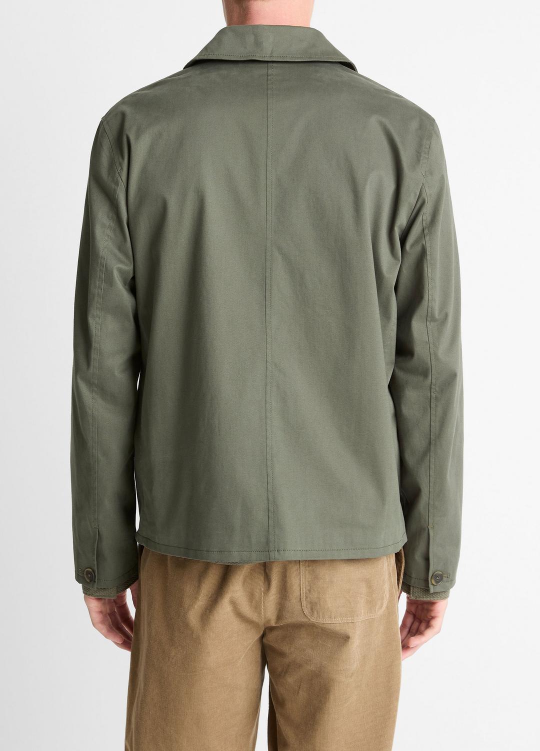 Italian Peached Stretch-Cotton Jacket in Jackets - SYCAMORE
