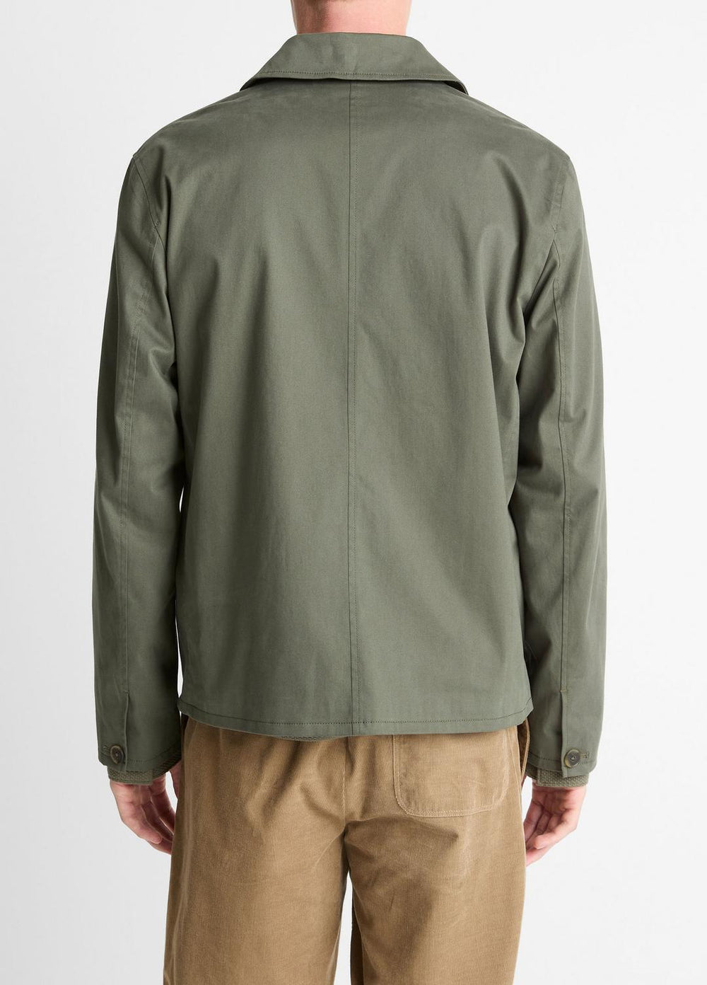 Italian Peached Stretch-Cotton Jacket in Jackets - SYCAMORE