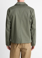 Italian Peached Stretch-Cotton Jacket in Jackets - SYCAMORE