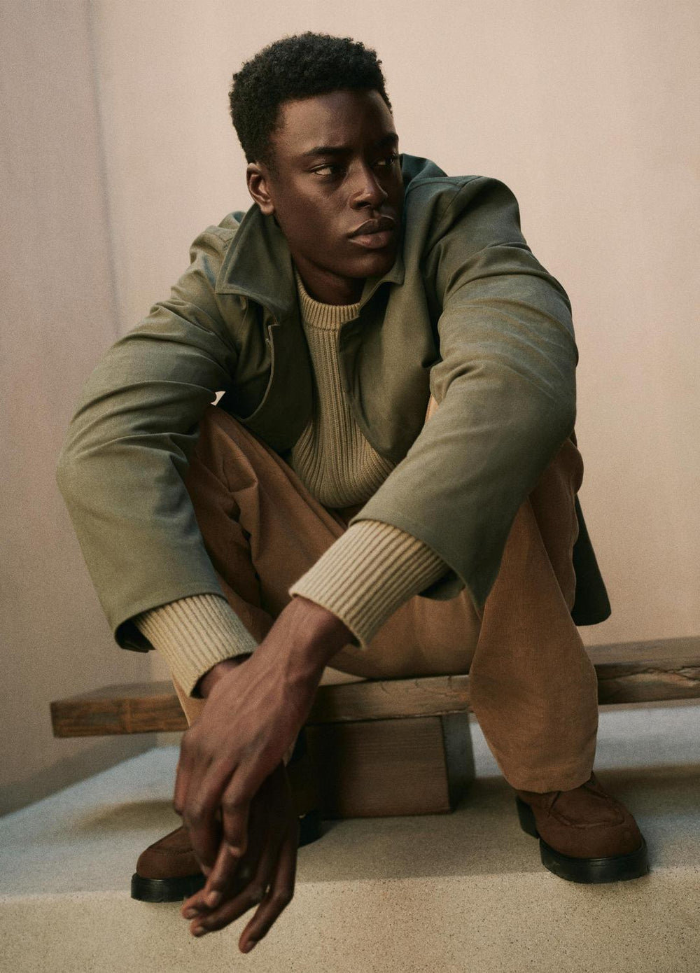 Italian Peached Stretch-Cotton Jacket in Jackets - SYCAMORE