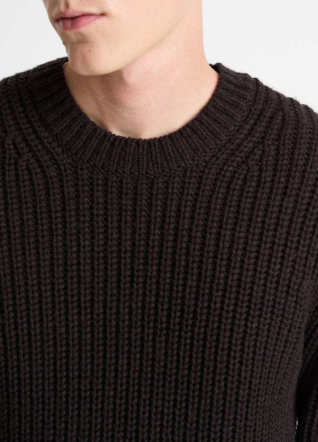 Utility Shaker Merino Wool Sweater in Crew Neck - HEATHER MISSION