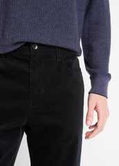 Dylan Slim 5-Pocket Stretch-Cotton Corduroy Pant in Trousers - BLACK