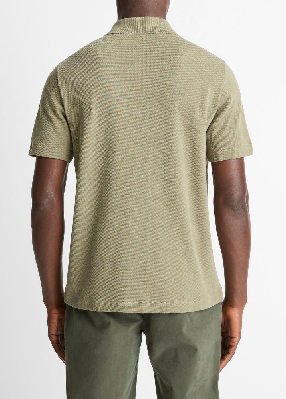 Jacquard-Knit Cotton Short-Sleeve Button-Front Shirt in Short Sleeve - SAGE/SYCAMORE