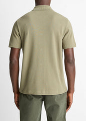 Jacquard-Knit Cotton Short-Sleeve Button-Front Shirt in Short Sleeve - SAGE/SYCAMORE