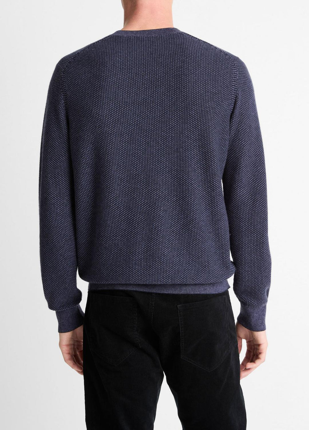 Geo-Jacquard Wool-Blend Crew Neck Sweater in Crew Neck - HYACINTH/COASTAL BLUE