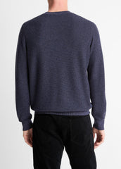 Geo-Jacquard Wool-Blend Crew Neck Sweater in Crew Neck - HYACINTH/COASTAL BLUE