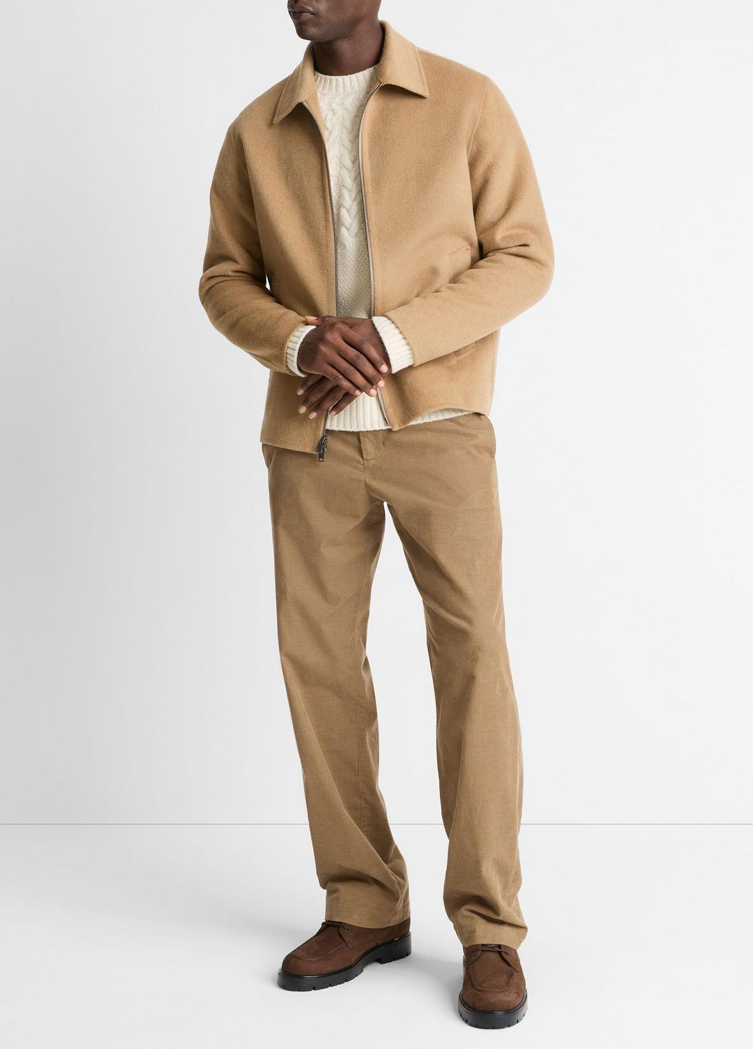 Splittable Wool-Blend Zip-Front Jacket in Jackets - CAMELLO