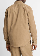 Italian Cotton Corduroy Button-Front Shirt in Long Sleeve - TETON