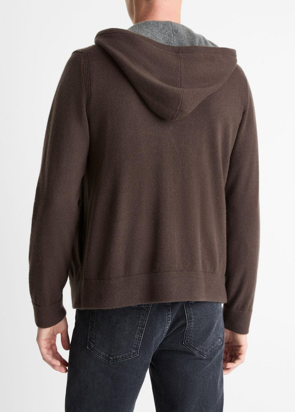 Cashmere Zip-Front Hoodie in Sweatshirts & Hoodies - MISSION/MEDIUM HEATHER GREY