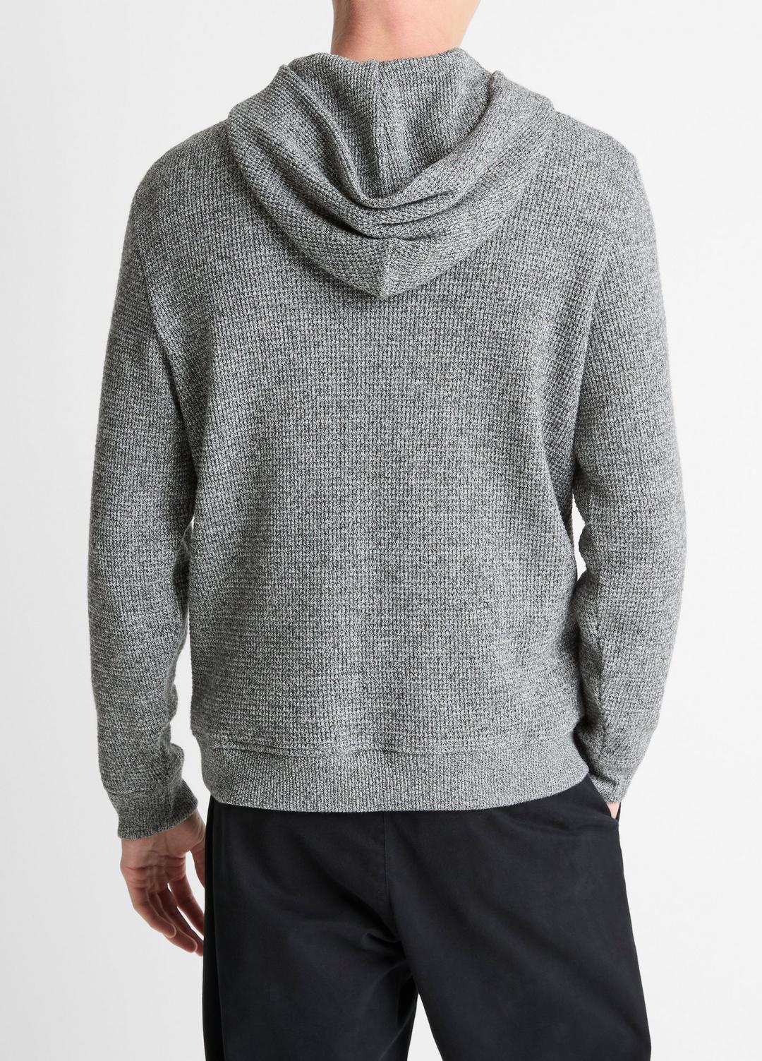 Brushed Waffle Hoodie in Sweatshirts & Hoodies - HEATHER BLACK