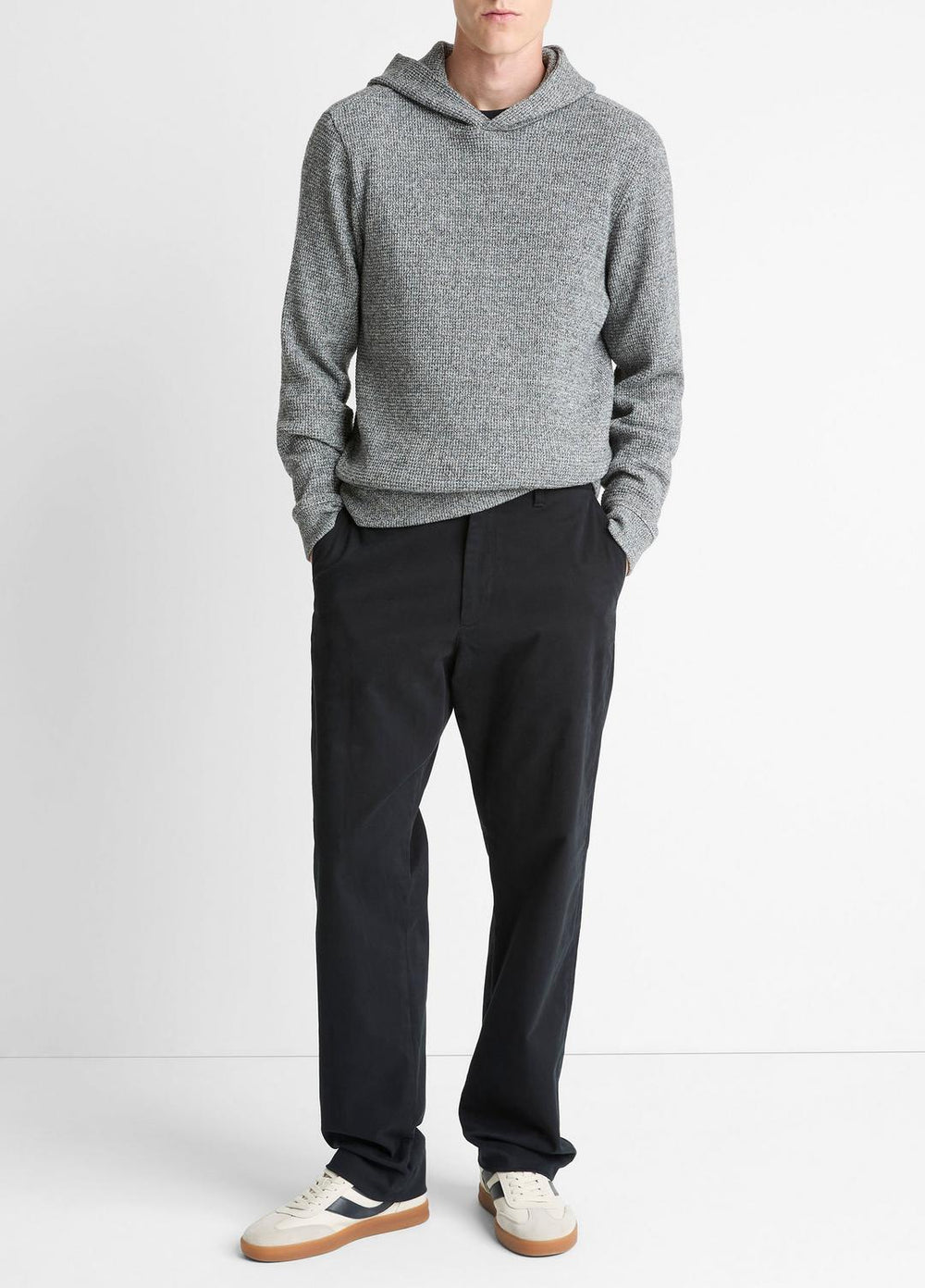 Brushed Waffle Hoodie in Sweatshirts & Hoodies - HEATHER BLACK
