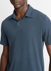 Cotton Johnny-Collar Polo Shirt in Henleys & Polos - CLEAR LAKE