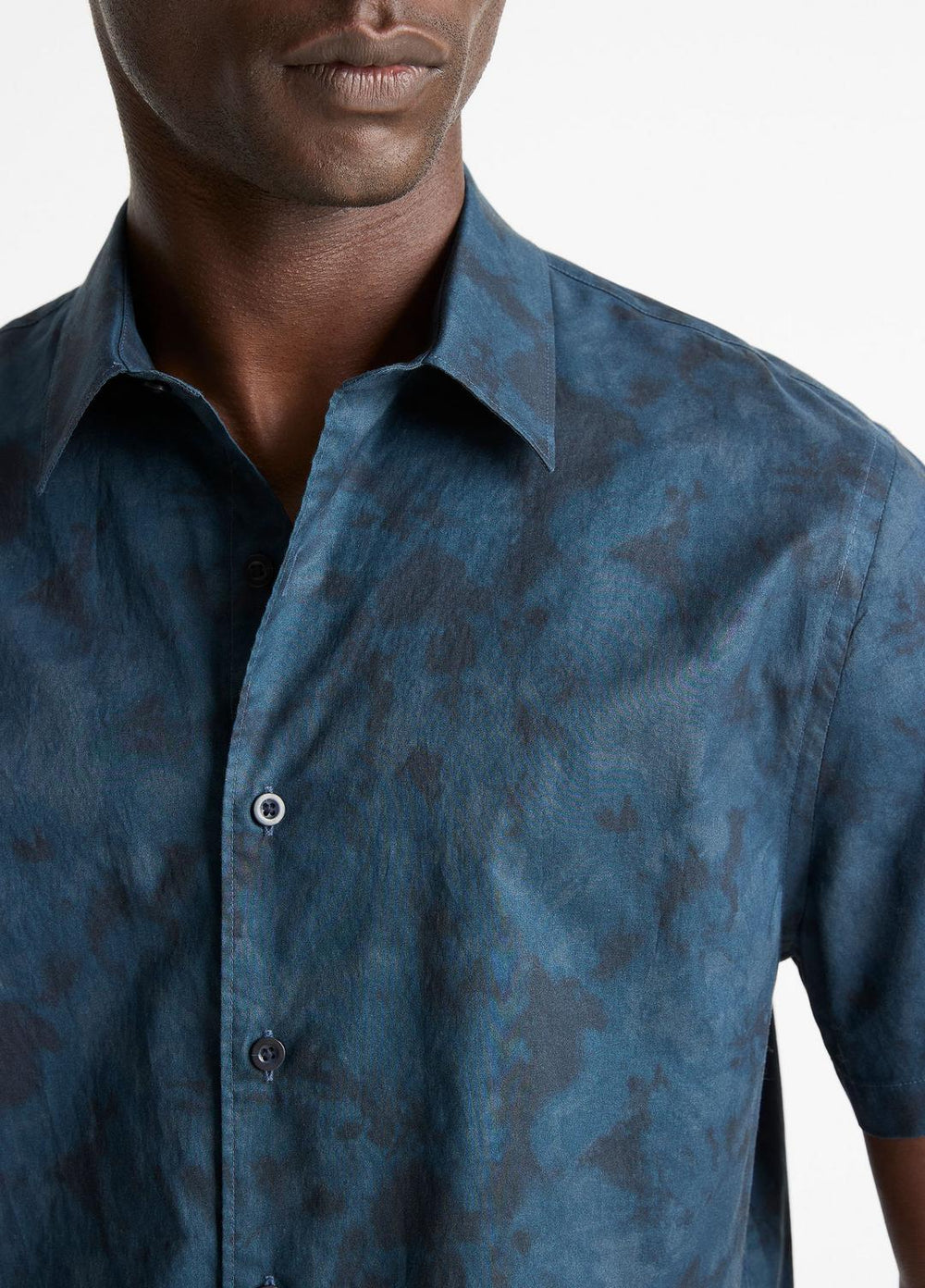 Dyed Camouflage Cotton Short-Sleeve Button-Front Shirt in Short Sleeve - RAPIDS COMBO