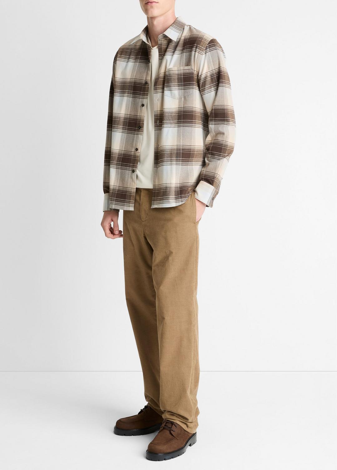 Missoula Plaid Button-Front Shirt in Long Sleeve - WHITECAP COMBO