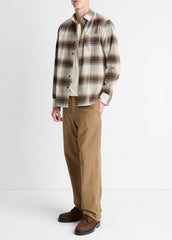 Missoula Plaid Button-Front Shirt in Long Sleeve - WHITECAP COMBO