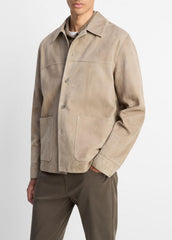 Suede Shirt Jacket in Shirt Jackets - PUTTY