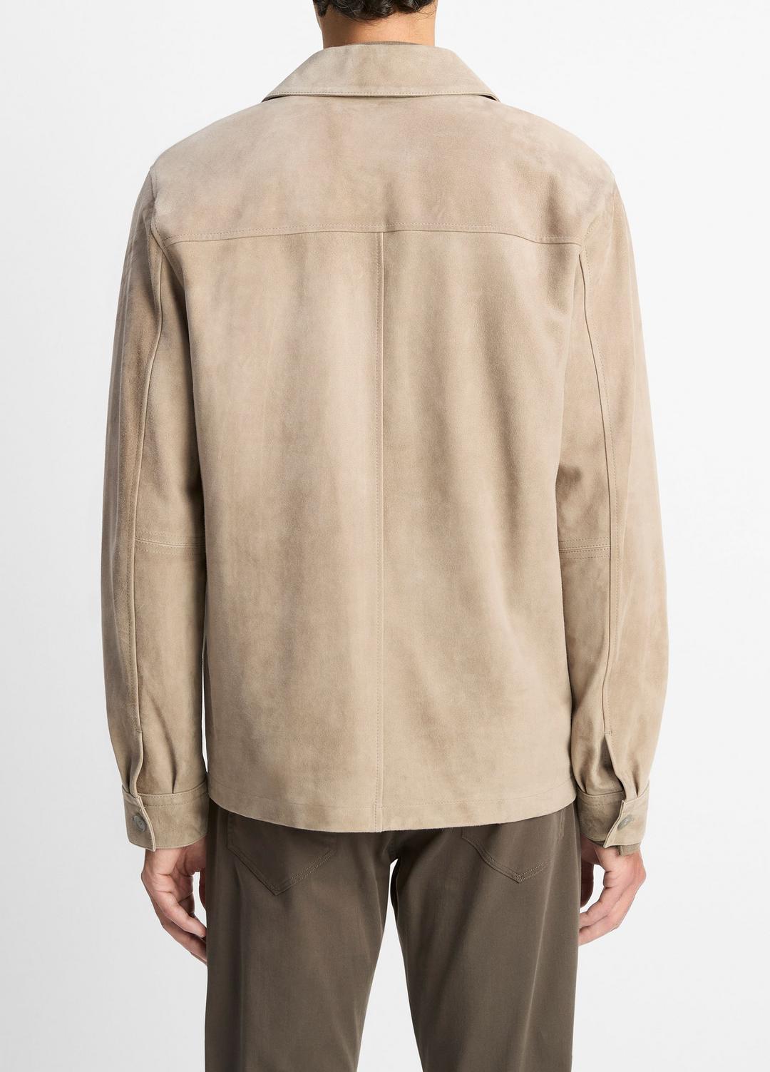 Suede Shirt Jacket in Shirt Jackets - PUTTY