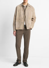 Suede Shirt Jacket in Shirt Jackets - PUTTY