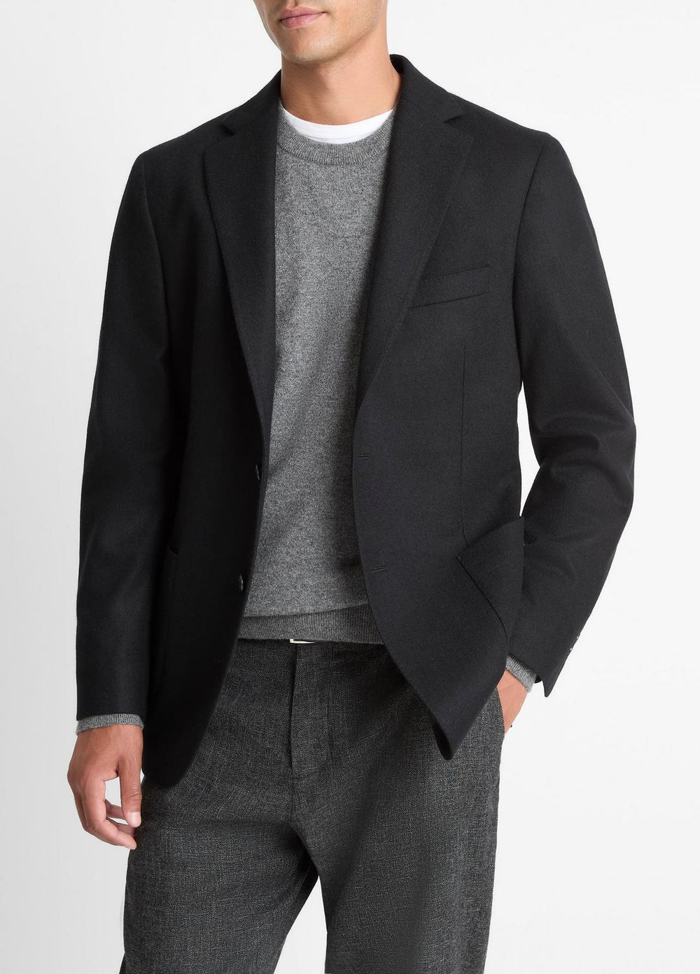 Cashmere Relaxed Sport Coat in Blazers - BLACK
