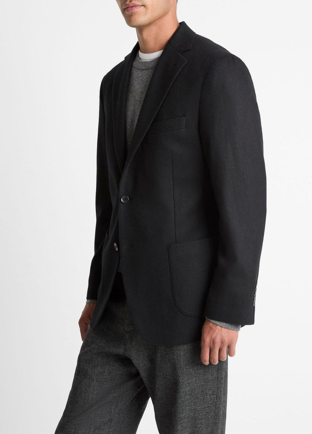 Cashmere Relaxed Sport Coat in Blazers - BLACK