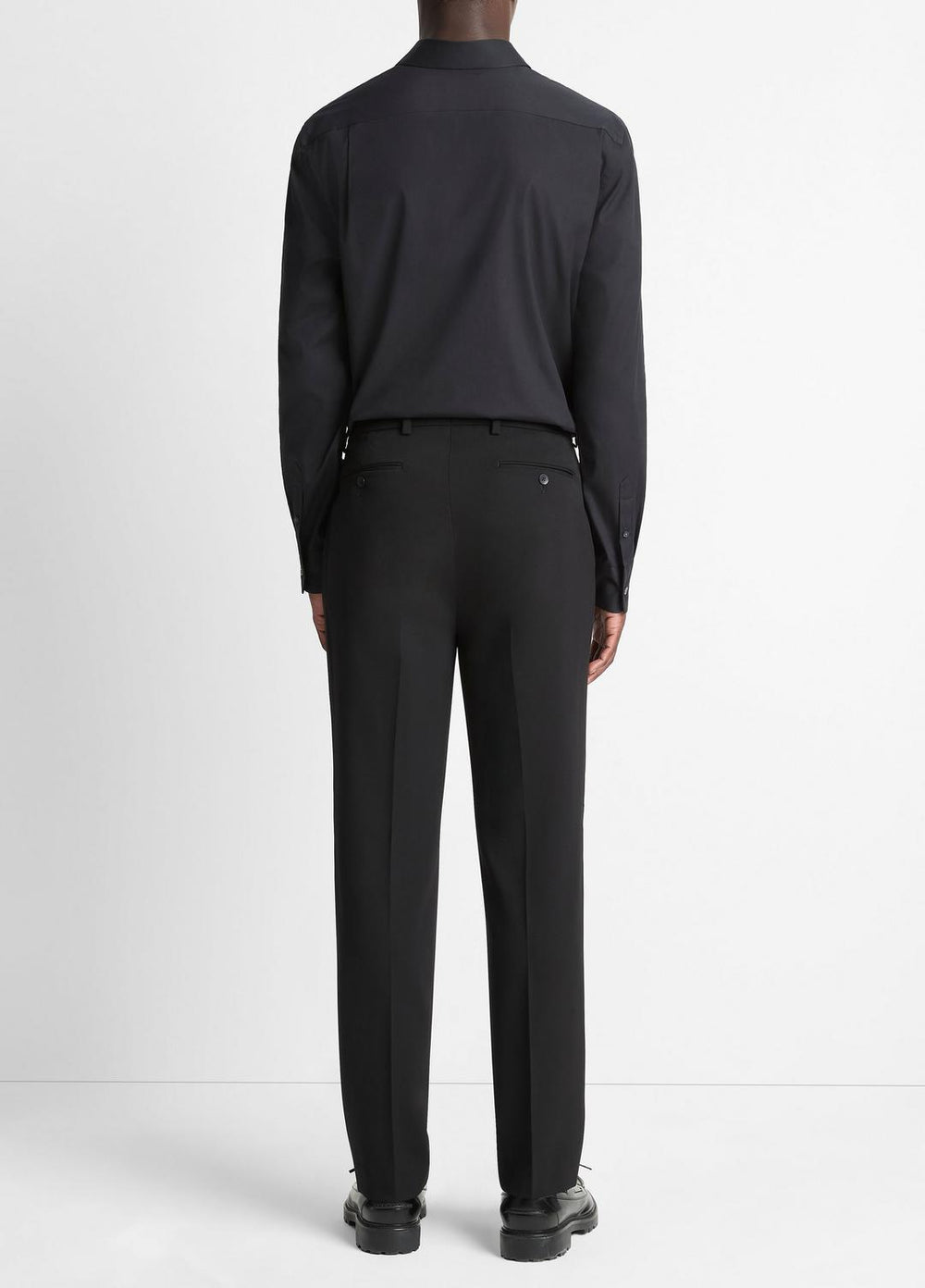 Stretch-Wool Classic Pant in Trousers - BLACK
