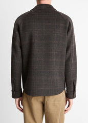 Plaid Splittable Wool-Blend Shirt Jacket in Shirt Jackets - DARK MISSION