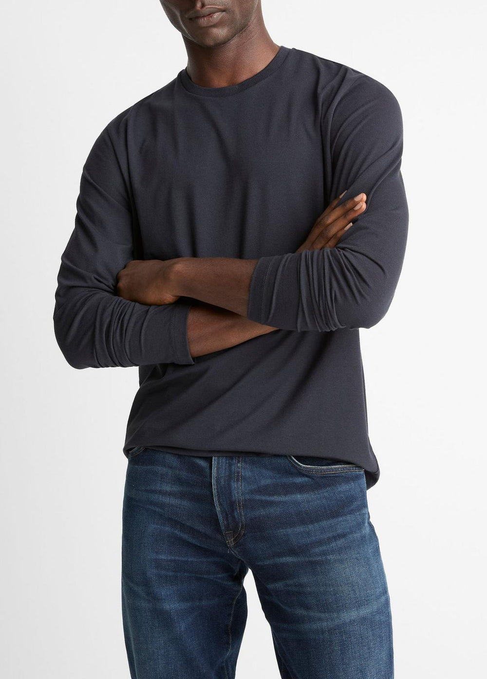 Triblend Jersey Long-Sleeve T-Shirt in Long Sleeve - COASTAL BLUE