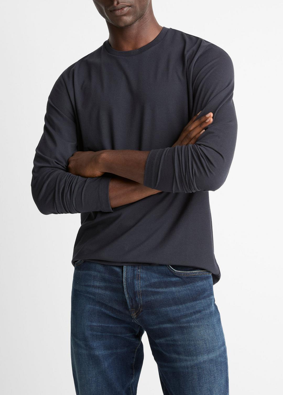 Triblend Jersey Long-Sleeve T-Shirt in Long Sleeve - COASTAL BLUE