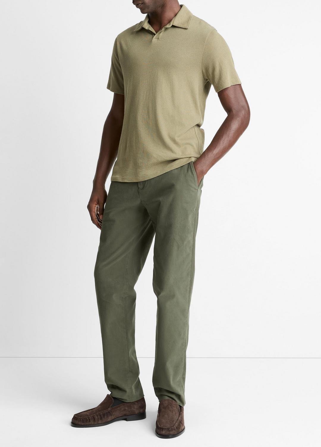 Owen Athletic Stretch-Cotton Pant in Trousers - SYCAMORE